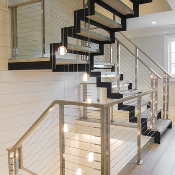 Multi Level Modern Floating Staircase