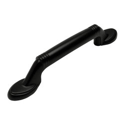 Cosmas - Cosmas 4183FB Flat Black Cabinet Pull, 3" Hole Centers, Set of 10 - Cabinet And Drawer Handle Pulls