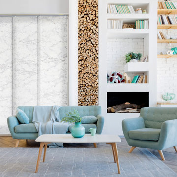 Adjustable Sliding Panel - Carrara White