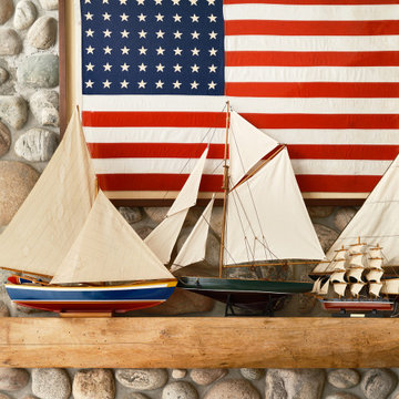 Coastal Fireplace Mantel Styling