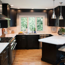 black cabinets