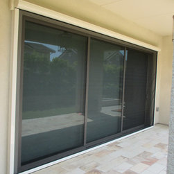 Compacting Sliding Doors Motorized Power Screens - Screen Doors