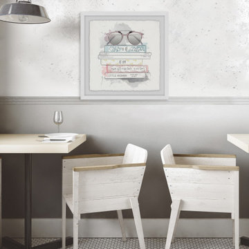 "Miss Library" Framed Painting Print