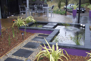 Design ideas for a contemporary garden in Hobart.
