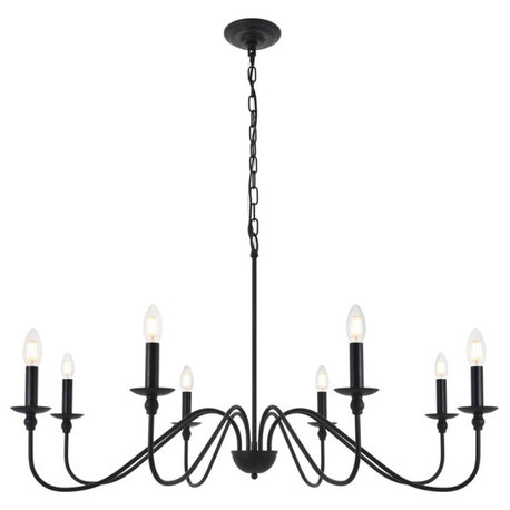 Rohan 8-Light Pendant, Matte Black