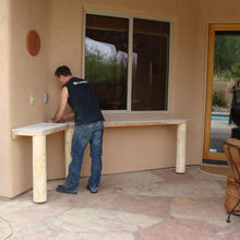 pass through patio serving counter& wine bar