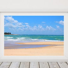 Beautiful beach with blue sea, white sands and tranquility - RN, Brazil