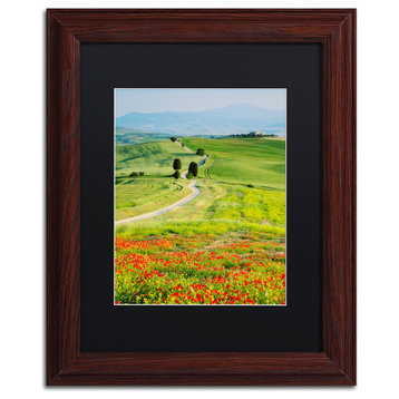 Michael Blanchette 'Terrapille Farm' Art, Wood Frame, Black Mat, 14x11