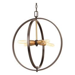 Swing Collection 4-Light Antique Bronze Foyer Pendant - Pendant Lighting