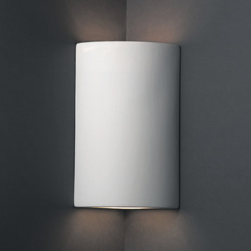 Ambiance Cylinder Corner Sconce Wall Sconce, Bisque, E26