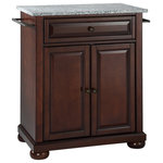 Crosley - Alexandria Solid Granite Top Portable Kitchen Island, Vintage Mahogany Finish - Constructed of solid hardwood and wood veneers, this kitchen island is designed for longevity. The beautiful raised panel doors and drawer front provide the ultimate in style to dress up your kitchen. The deep drawer are great for anything from utensils to storage containers. Behind the two doors, you will find an adjustable shelf and an abundance of storage space for things that you prefer to be out of sight. Style, function, and quality make this kitchen island a wise addition to your home.
