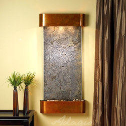 Cascade Springs Indoor Fountains with Rustic Copper and Green Featherstone - Indoor Fountains