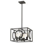 Z-Lite - Z-Lite 448-16OB Port - 17.75" Four Light Pendant - Retro aesthetics and modern design fuse beautifullPort 17.75" Four Lig Olde Bronze *UL Approved: YES Energy Star Qualified: n/a ADA Certified: n/a  *Number of Lights: Lamp: 4-*Wattage:100w Medium bulb(s) *Bulb Included:Yes *Bulb Type:Medium *Finish Type:Olde Bronze