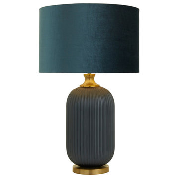 Transitional Blue Glass Table Lamp 561069