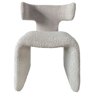 Modrest Bergman Modern Off-White Fabric Dining Chair