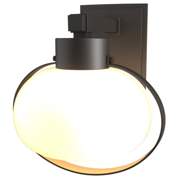 Port Outdoor Sconce, Coastal Oil Rubbed Bronze Finish - Opal Glass