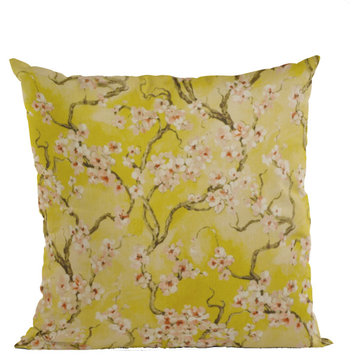 Curry Garden Cherry Blossoms Luxury Throw Pillow, Double sided 20"x26" Standard