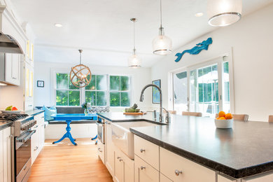 Kitchen - coastal kitchen idea in Boston