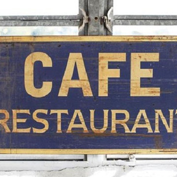 Large Cafe Restaurant Hanging Sign
