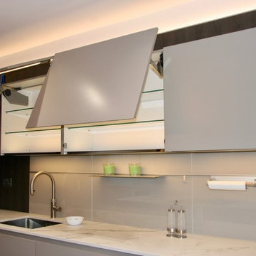 Matt Lacquer Stone Grey with Sepia Oak