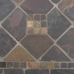 Mixed And Multicolor Slate - Tile