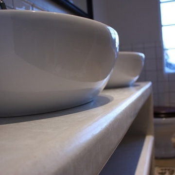 Tadelakt vanity in Djursholm