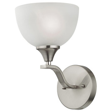 Thomas Lighting Bristol Lane 1 Light Wall Scone in Brushed Nickel