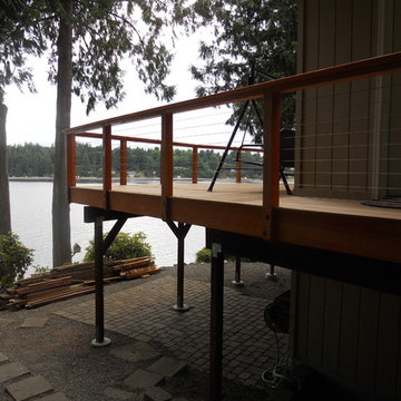 Ipe' deck and cedar cable railing system