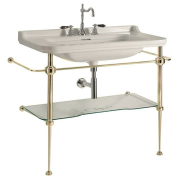 Waldorf 4142+9196 Sink and Console with 3 Faucet Holes