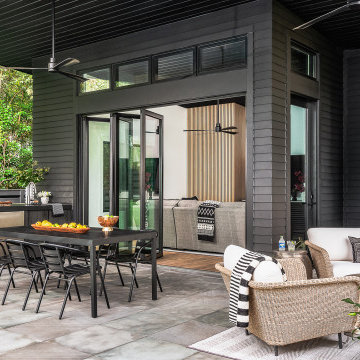 Inside and Outside Become One with Folding Glass Door