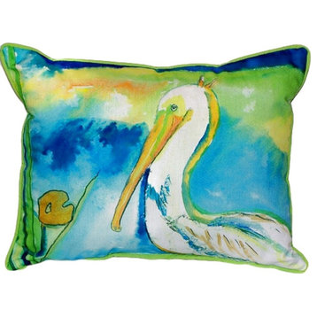 White Pelican Small Indoor/Outdoor Pillow 11x14 - Set of Two