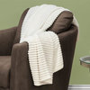Ultra Soft Ribbed Style Throw in Ivory