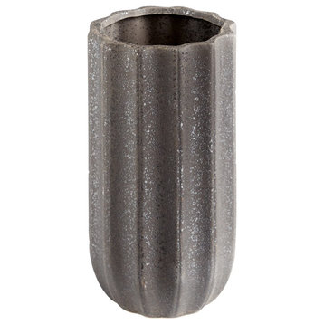 Cyan Small Brutalist Vase 11187, Grey