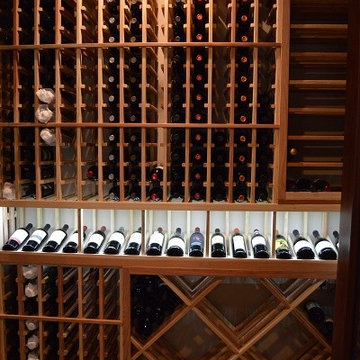 Premium Redwood Custom Wine Racks in a California Home
