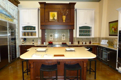 Design ideas for a transitional kitchen in Austin.