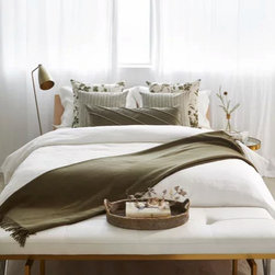 Montauk Washed Cotton/Silk Milk - Sheets