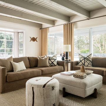 Warm Neutral Living Room with Earth Tones