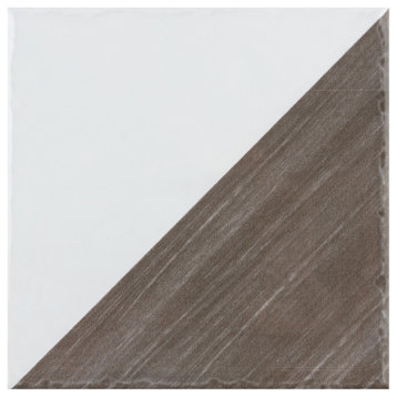Triangle Rustique Glossy Brown Ceramic Wall Tile