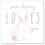 Designs Direct Creative Group - Some Bunny Loves You 12x12 Canvas Wall Art - Instant charm, refresh your space with a unique piece of artwork that has been designed, printed, and assembled in the USA. Digitally printed on demand with custom-developed inks, this design displays vibrant colors proven not to fade over extended periods of time. The result is a stunning piece of wall art you will love.