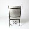 Iron Wing Chair With Grey Hair Natural