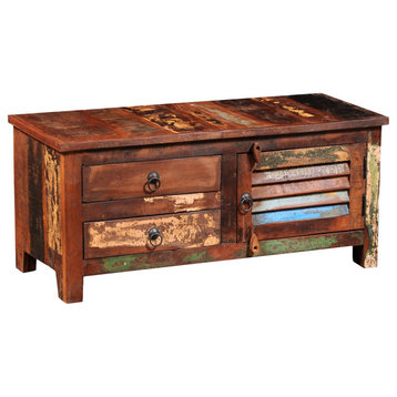 vidaXL Bedside Cabinet Bedside Drawer Bedroom Side Table Solid Wood Reclaimed