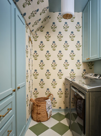 Traditional Laundry Room by Paper Moon Painting