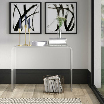 Modern Console Tables with Lucite