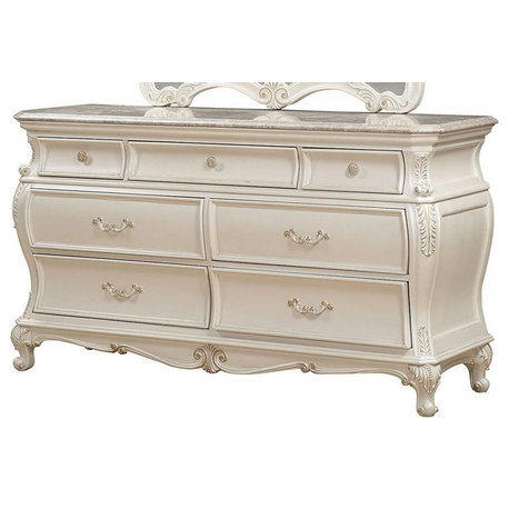 Emma Mason Signature Pacific 7-Drawer Dresser in Pearl White