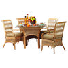 Spice Island 5-Piece Dining Set in Natural, Esprit Robins Fabric