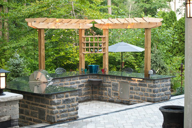 Inspiration for a rustic patio remodel in Columbus