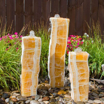 Real Stone Artisan Triple Fountains