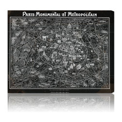PARIS METROPOLITAIN MAP 1920 Fine Art - Prints And Posters