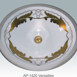 Hand Painted Undermounts by Atlantis Porcelain - Bathroom Sinks