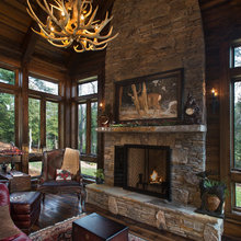 Rock fireplace ideas